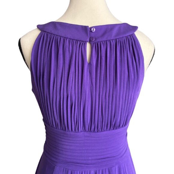 SANGRIA PURPLE DRESS WITH HIGH-LOW HEM, SZ. 8 - Picture 5 of 7
